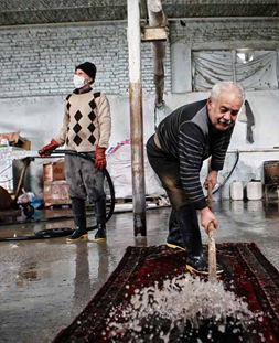 شستشوی سنتی قالی در قالیشویی توانیر