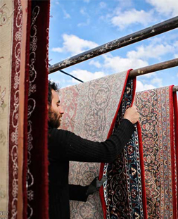 خشک کردن قالی در قالیشویی توانیر